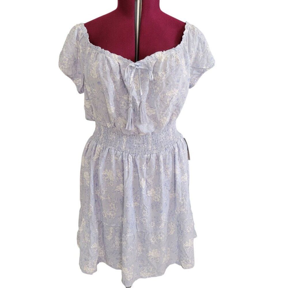 J For Justify Floral Mini Peasant Dress (Size 3X)